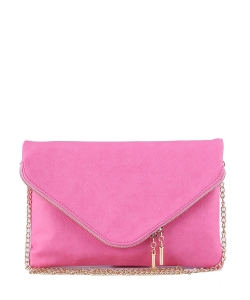 Large Clutch Design Faux Leather Classic Style WU024 PINK